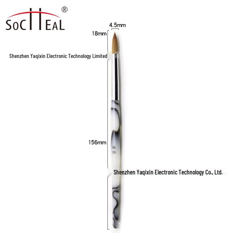 

Wave Pattern Silver-Tipped Acrylic Nail Art Brush