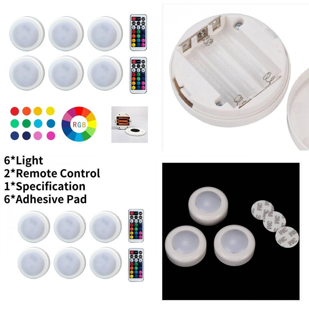 Compact Type-c Usb Mini Rechargeable Remote Control Cabinet Light With Colorful Warm Lighting Options