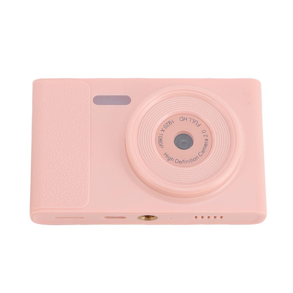 1080P Digital Camera 48MP Vlog Camera with Front and Rear Dual Lens Travel Video Camera for Photography Pink