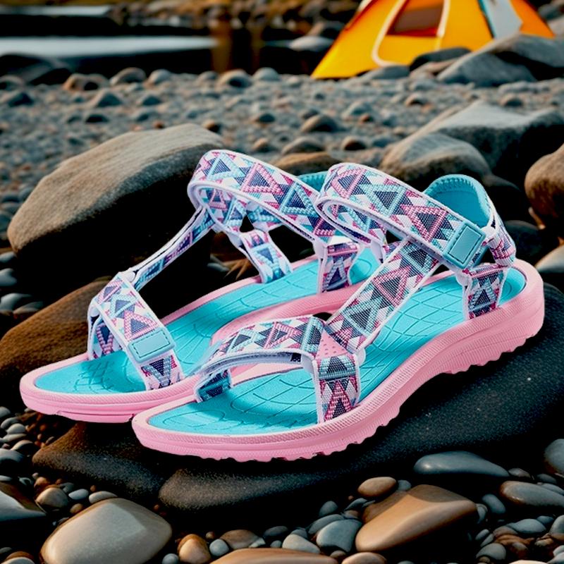 Kindersandalen Jungen Mädchen Atmungsaktiv Sommer Sport für Draußen Strand Schuhe Offene Zehe Bequem Gehen Sandalen Größe 30-38