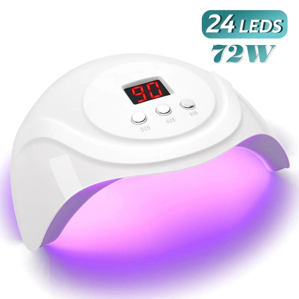 88W UV LED Nail Lamp 24 LEDs Nail Dryer for Nails Gel with 3 Timer Settings Professional UV Cabin Manicure Lamp Nail Art Tools
