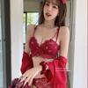 Women Floral Bras Sling Backless Deep V Bras 3/4 Cup Underwear Lady Fashion Bras