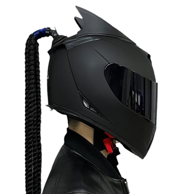 Jiekai Electric Vehicle Bike Helmet Men's and Women's Full Helmets Four Seasons Double Mirror Bluetooth Personalized Helmet Grey Party