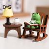 Pryskyřice Funny Frog Socha Neblednoucí Unikátní Funny Frog Socha Sculpture Desktop Dekorace