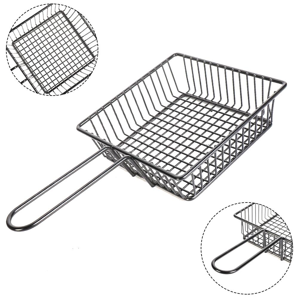 Chips Basket French Fries Container Kitchen Black Bucket