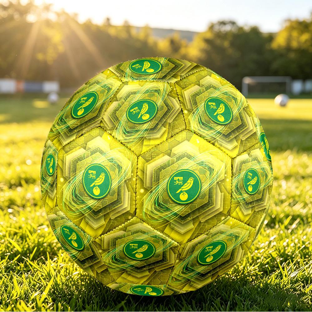 Norwich City FootballPrinted Size 5 Soccer Bball, Anti Slip Adult Match Football Souvenir for Football Fans