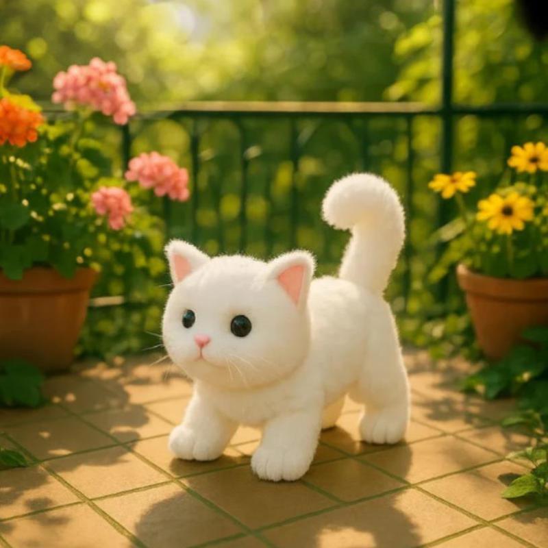 

Плюшевые игрушки-роботы-кошки, которые ведут себя как настоящие кошки, моя реалистичная роботизированная кошка-питомец с искусственным интеллектом, электронная интерактивная мягкая кошка для ходьбы белый