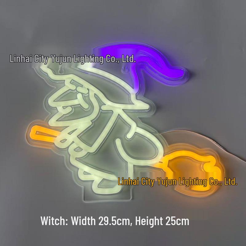 Cross LED Halloween Neon Acrylic Decorative Light for Gaming & Bar Atmosphere