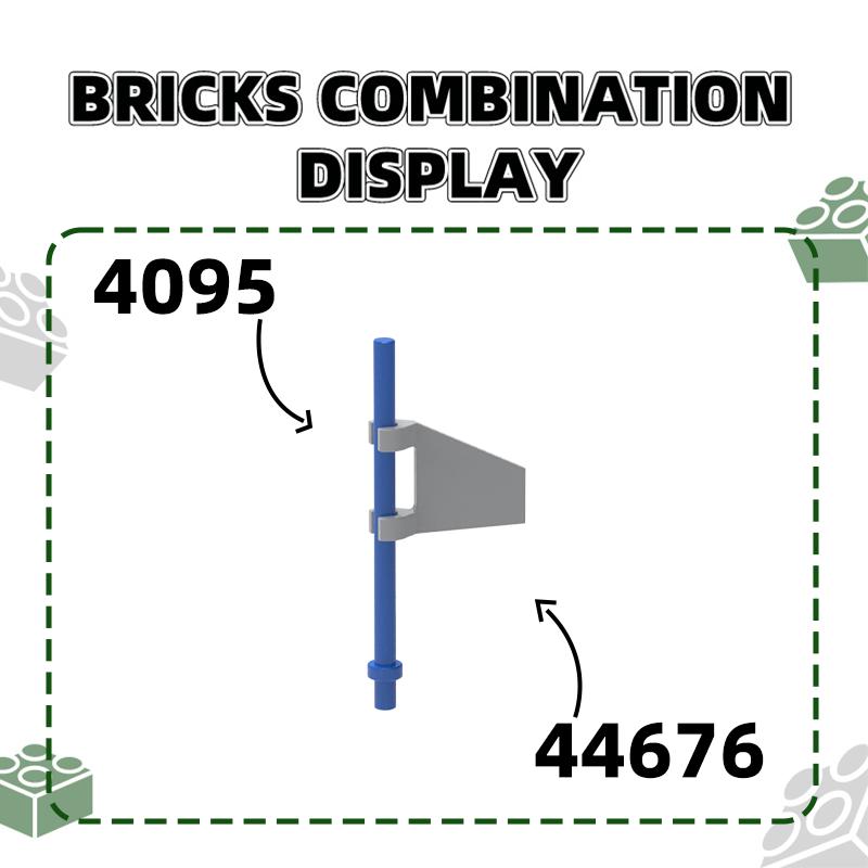 Non-Toxic 230Pcs/Lot 44676 2X2 Flag Trapezoid Building Blocks Moc Color Accessories Compatible With Brick Diy Children Toys Gift Box