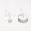 Clear Geometric Acrylic Ring Display Stand Jewelry Holder 2 Grid Box for Wedding Ceremony Earring Retail Showcase