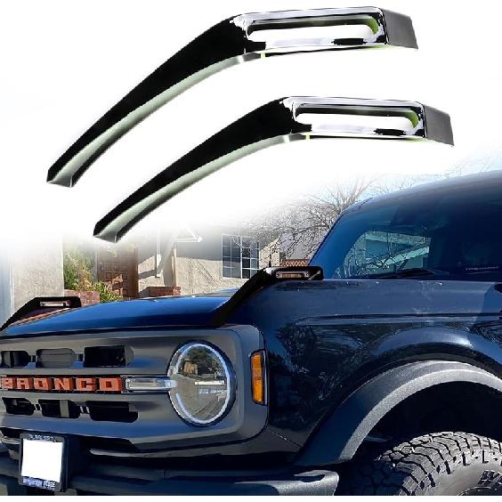 Trail Sight Cover Engine Hood Hinge Cover Hood Side Release Handles Decoration Exterior Accessories For Ford Bronco Accessories 2024 2025, 2 Pack