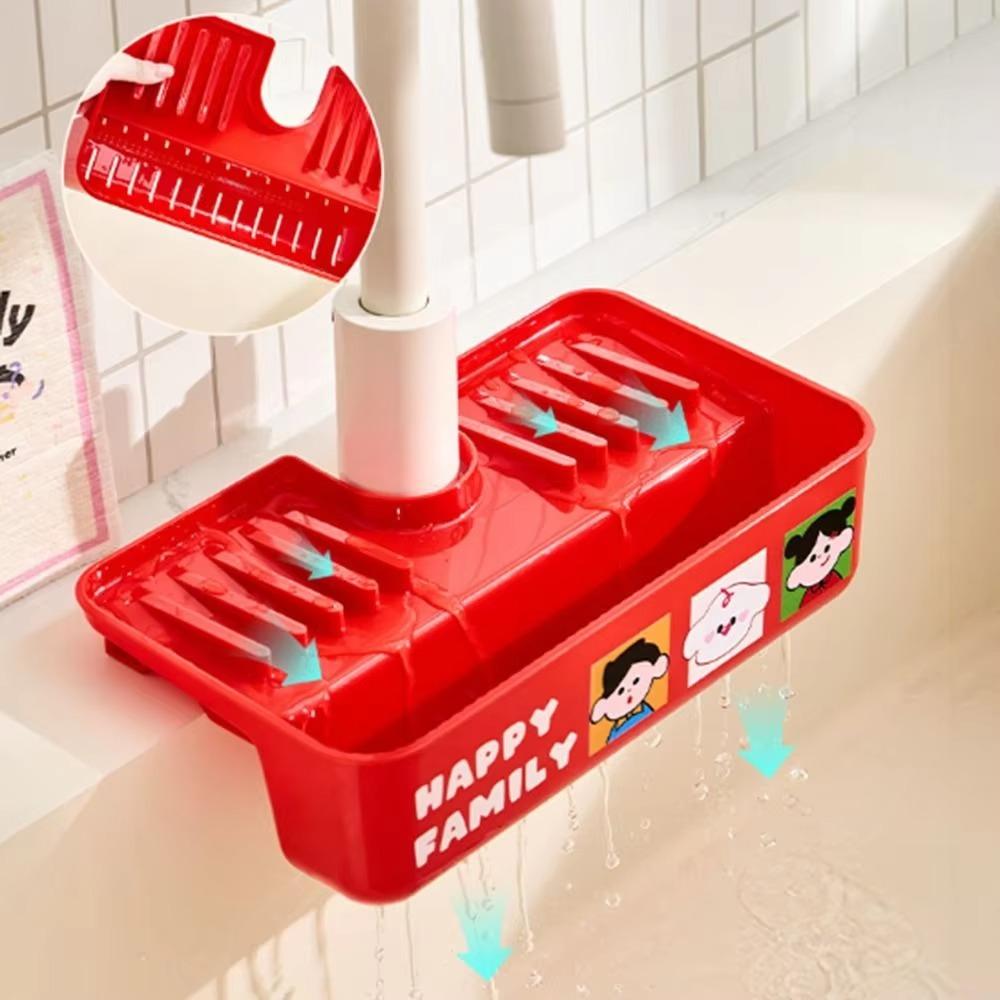 Dry-Wet Faucet Drain Rack Cartoon Drain Storage Box Anti Mold Faucet Storage Rack Home Use