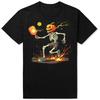 Pumpkin Head Skeleton Pickleball Halloween Sports TShirt Summer Men Fashion T Shirts Cotton Short Sleeve Oversized Tshirt Tops