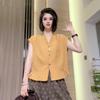 Korean Version of V-neck Flying Sleeve Shirt Women's Summer New Thin Loose Commuter Short Top