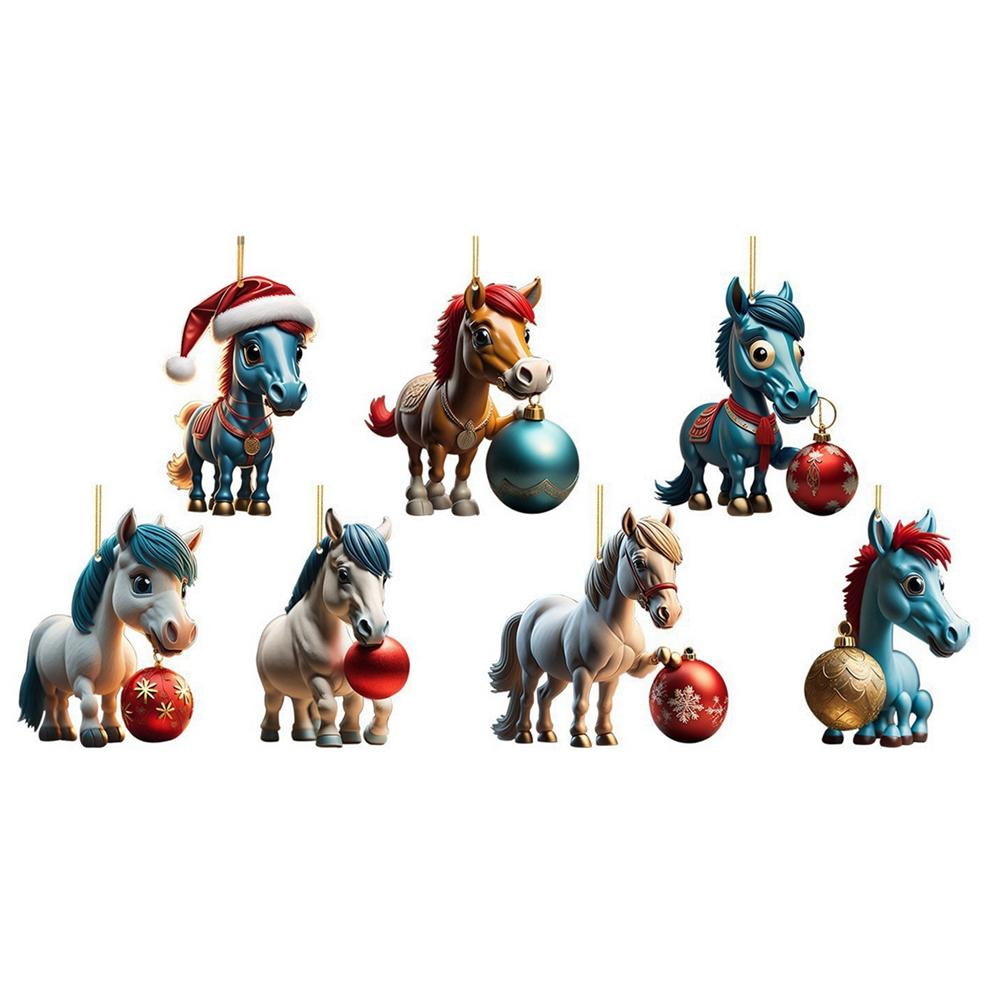 Christmas Tree Hanging Pendants Xmas Ornament Letter/Bell/House/Gingerbread Man/Horse/Snowman