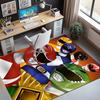 Mighty Morphin Power Rangers Pattern Rug, Indoor/Outdoor Mat, for Picnic, Gameroom, Bedroom, Office, Living Room, Home Decor Carpet, Birthday Gift