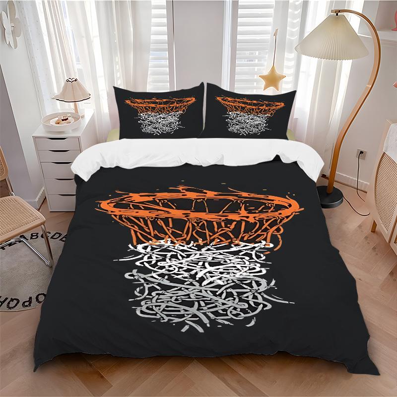 

3pcs Basketball Net Bedding Set, Includes 1 Comforter + 2 Pillowcases, Without Pillow Inserts, Soft Comfortable, Lightweight Breathable, Pri 135x200cm