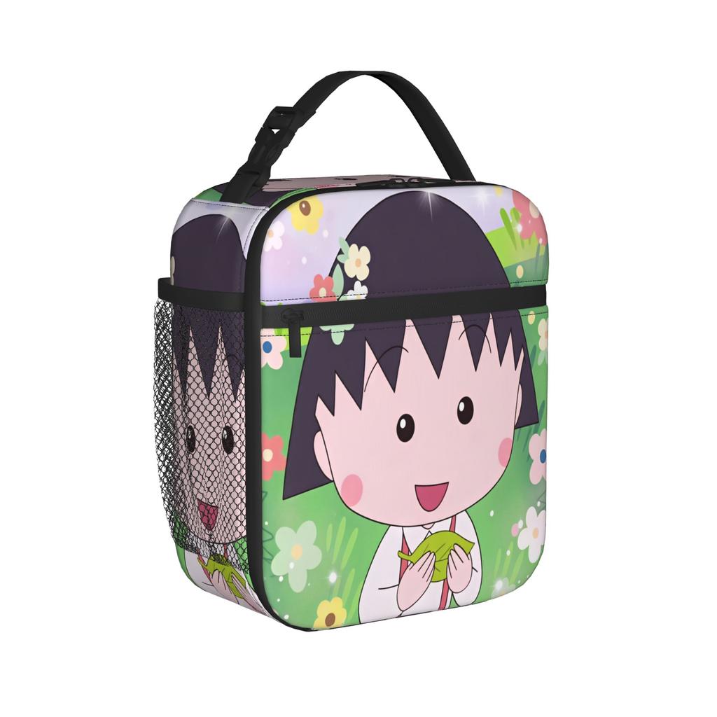 Chibi Maruko Chan Lunch Bag Fun Lunch Box For Men Office Convenient Cooler Bag Waterproof Print Thermal Lunch Bags