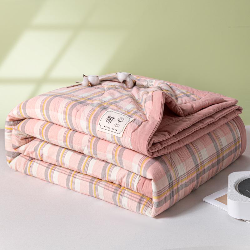 Xinjiang Cotton Summer Quilt: Lightweight, Machine-Washable, Cooling Blanket for Single or Double Beds