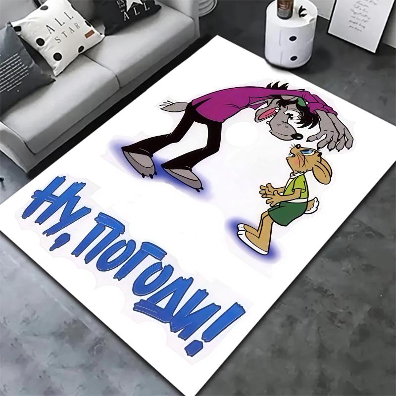 Nu Pogodi Carpet Rug for Living Room Bedroom Home Sofa Decoration,Kids play Nonslip Floor Mat