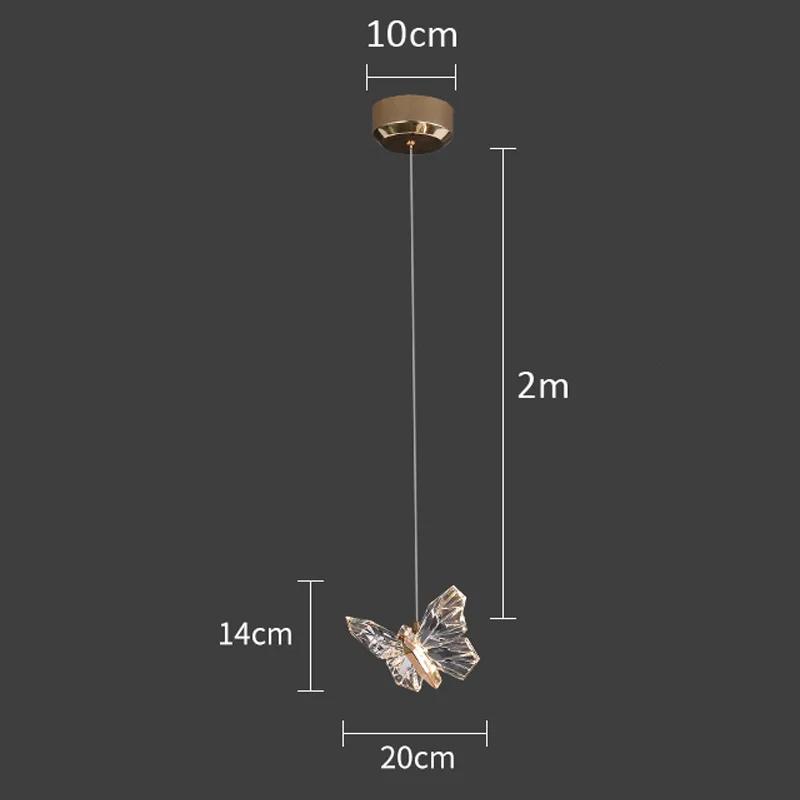 

Светодиодный настенный светильник-бабочка, скандинавские подвесные светильники, внутреннее освещение для дома, украшение гостиной, подвесной светильник, прикроватная лампа для коридора 4w&Warm light
