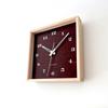 KATOMOKU muku square clock km-144HMRC Wood Maple Wall Clock with Continuous Second Hand (Radio-Controlled Clock)