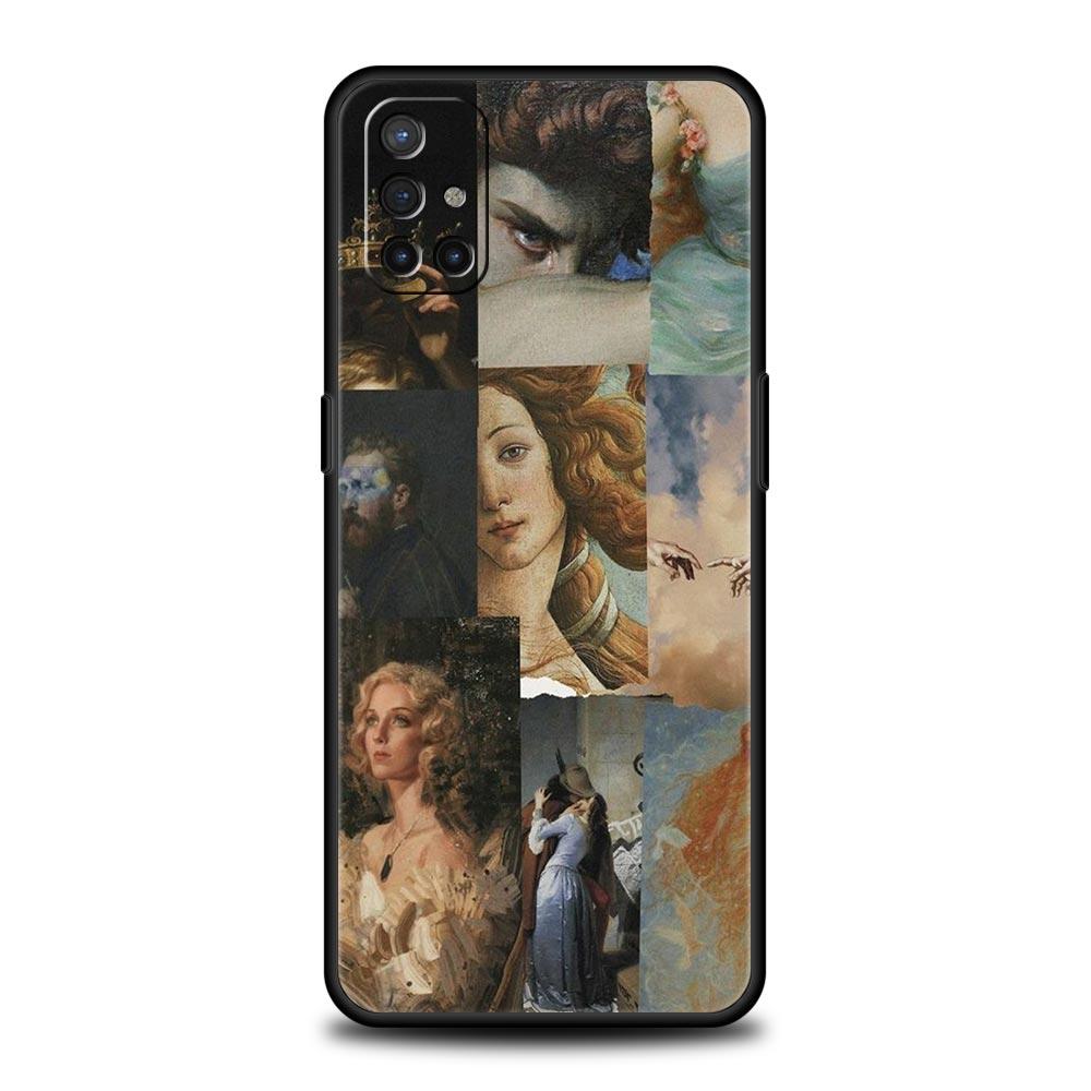 Mona Lisa Van gogh Oil Art Phone Case For OnePlus 10 9 Pro 9T 10R 9R 9RT 8T 8 7 6T 7T Nord 2T CE 2 5G N200 N10 N100 Black Cover