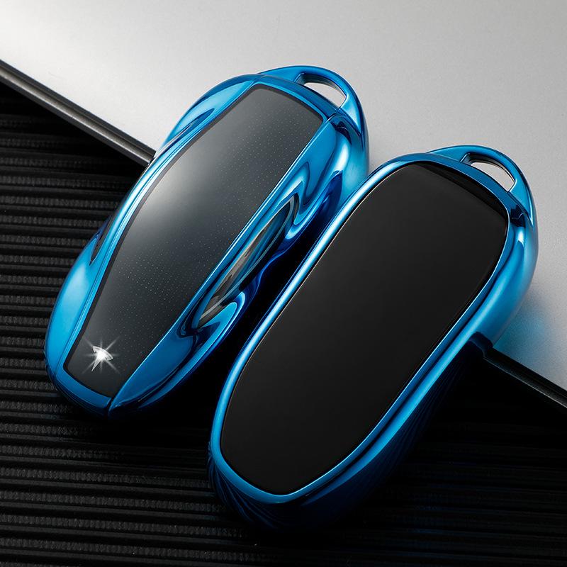 Tesla Model S TPU Transparent Key Cover with Buckle