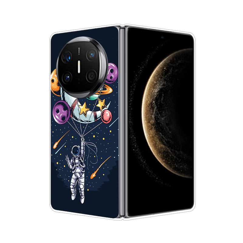 Clear Hard PC Phone Case For Honor Magic V3 Vs3 V2 VS2 Folding Transparent Flower Pattern Cover For Huawei Mate X6 X5 X3 X2 Capa