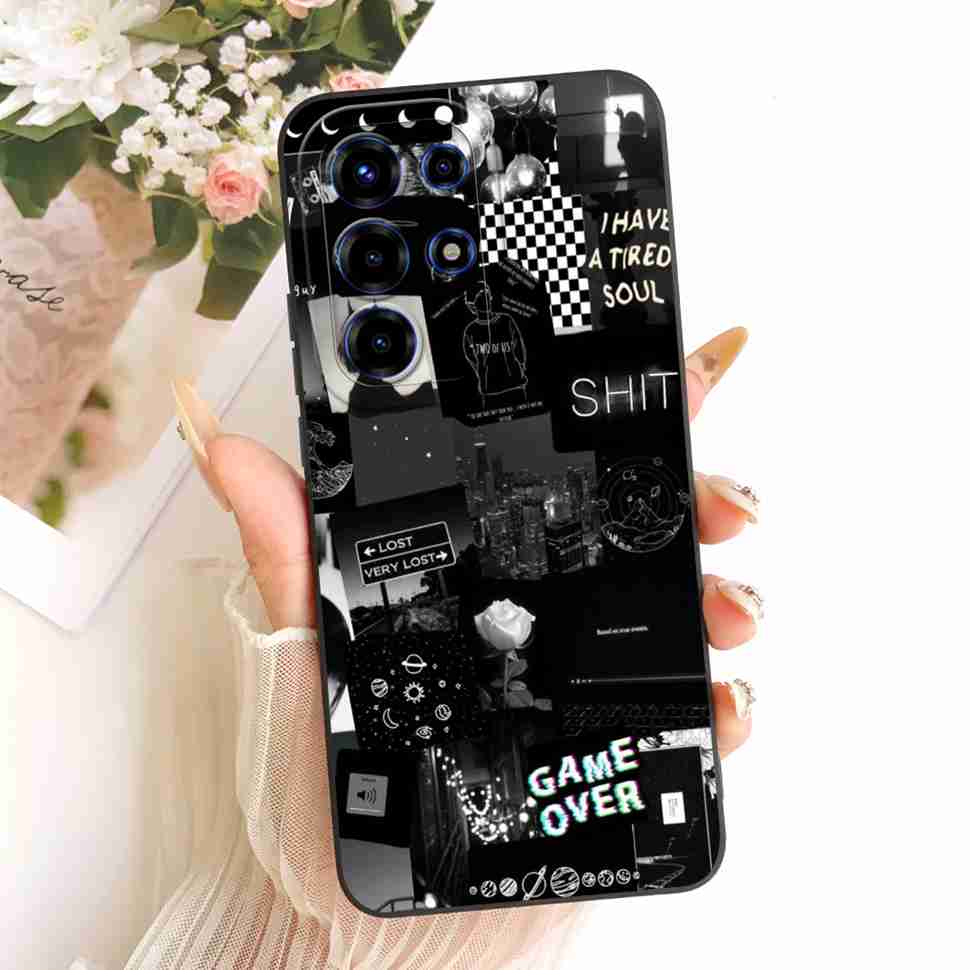 For Itel S26 Ultra Case Floral Silicone Soft Casing New Shockproof Back Cover For Itel S26 Ultra / Super 26 Ultra / S688LN Cover