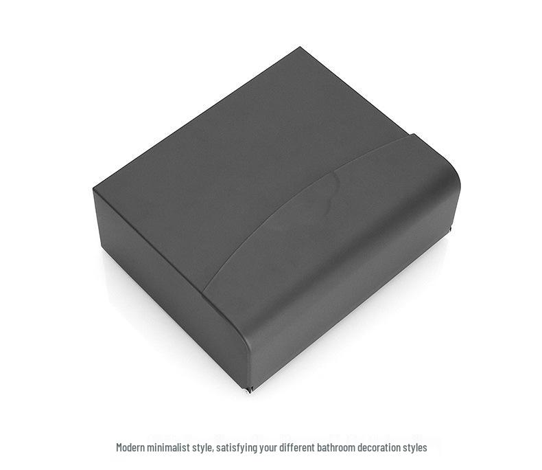Punch-Free Space Aluminum Wall-Mounted Tissue Box Holder for Bathroom or Kitchen