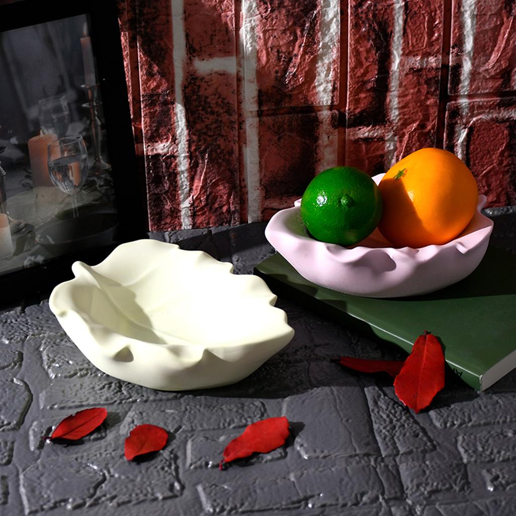 Silicone Mold for Leaf Shaped Bowl Jewelry Storage Plate Making Mould Handmade Epoxy Dish Mold Plaster Fruit Tray Mould