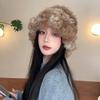 Women S Winter Warm Fluffy Rabbit Fur Blend Knit Bucket Hat