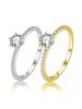 925 Sterling Silver Gorgeous Round Zircon Rings For Women Engagement Wedding Statement High Quality Fine Jewelry Bride Gift