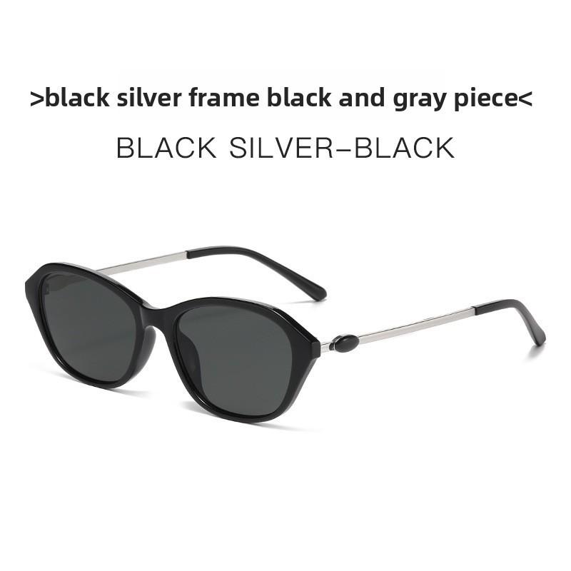 Modern Cat Eye Sunglasses With Uv400 For Street Style And Outings BlackFrameBlackGrey
