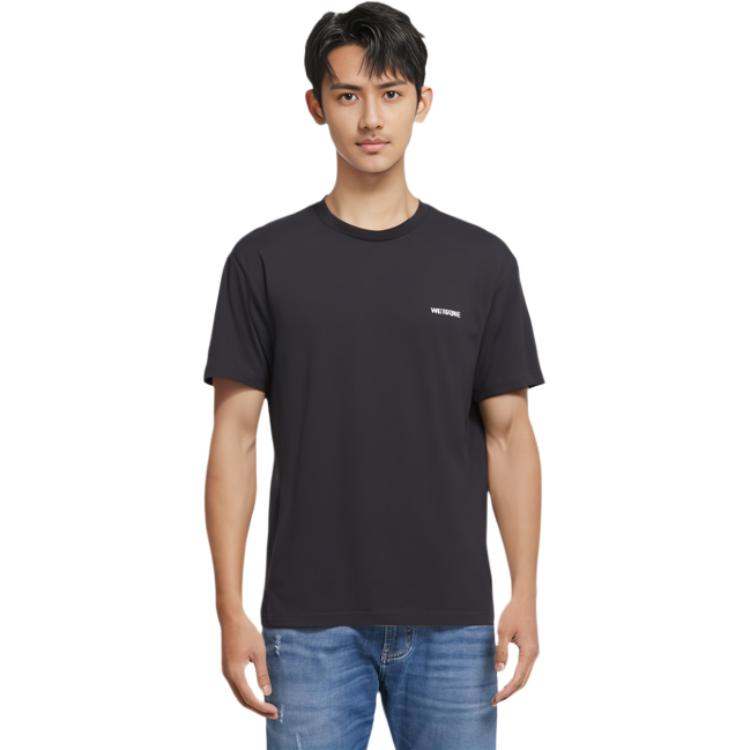 WE11DONE SS23 T Shirt Unisex Black Gray WD-TT1-23-796-U-CH