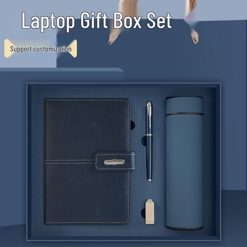 Custom Business Gift Set: Notebook & Thermos Cup for Office Use