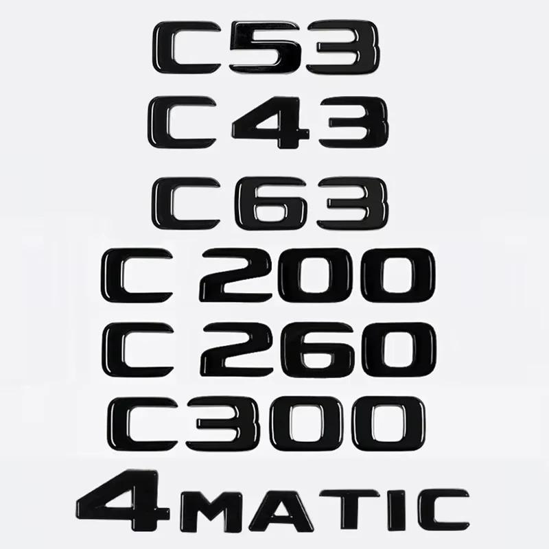 

3D ABS Car Rear Tail Trunk Letters Emblem Badge Sticker For Mercedes Benz C Class 4Matic W204 W205 C180 C220d C63 C200 C260 C300 C63