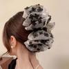 New Multi-Layer Mesh Bow Claw Clip, Large Hair Clamp for Back of Head, Elegant Updo Hairpin