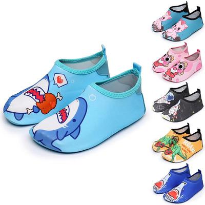 Wasserschuhe für Kinder, Jungen und Mädchen, mit Musterdruck, schnelltrocknend, rutschfest, atmungsaktiv, Aquasocken für Kleinkinder, Schwimmwasserschuhe für Strand, Schwimmbad