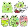 Frog Cute Charming Milk Shape Brooch Delightful Metal Pin For Sweet Lovers Fashion