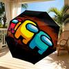 Among Us Print Automatic Open Close Umbrella, Portable Foldable Umbrella, for Outdoor Commute Camping Trip, Ideal Birthday Gift