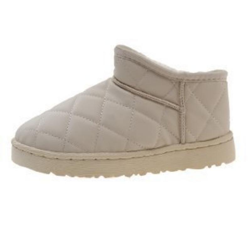 Women's Long Large Size Soft Sole Winter Warm Fur One Snow Boots Padded Lined Ankle Boots Anti-slip Hiking Casual Sports Cotton Boots
