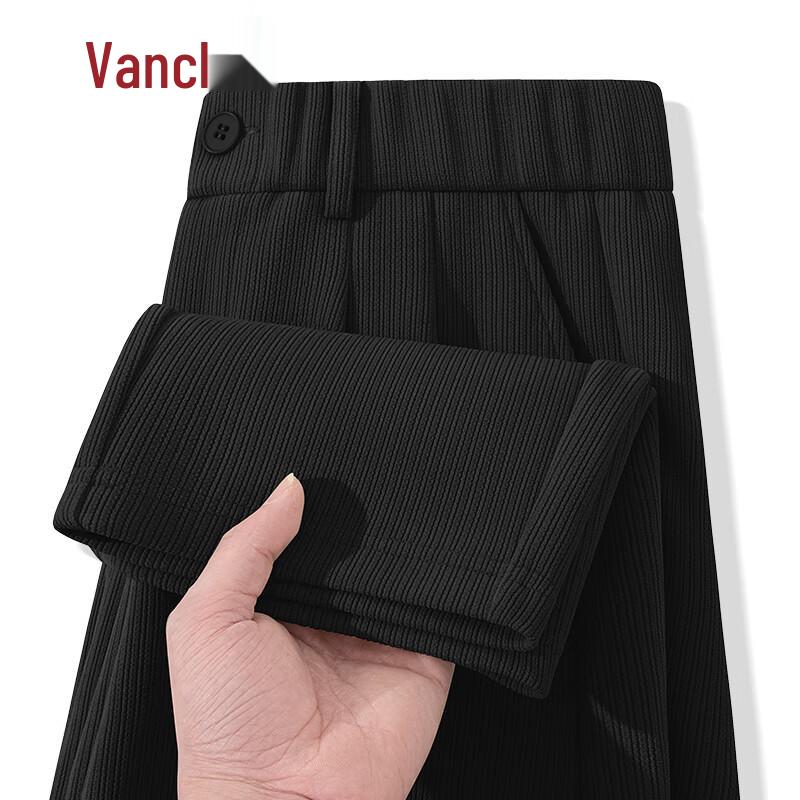 

VANCL Men s Loose Fit Fleece-Lined Straight-Leg Casual Pants L