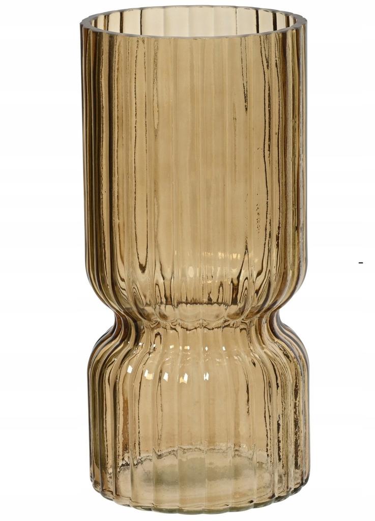 Wazon szklany przezroczysty ryflowany 11x23cm 1szt