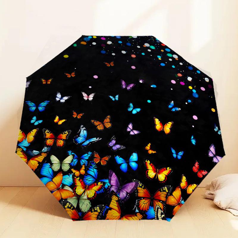 1 шт. Зонт с рисунком «Бабочка», Автоматическое открытие и закрытие, Качественный дорожный зонт, c1128078