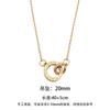 Roman Double Ring Necklace for Women, Versatile, Niche Digital Necklace, Simple Chain, Daily Wear Pendant Choker for Men
