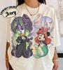 Daisy Duck Ursula and Minnie Mouse Ariel T-shirt, Spooky Disney Shirt, Magical Comfort Colors Tee, Halloween Vacation Matching Shirt