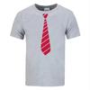 Summer Fun Tie Design Men's T-Shirt Novelty Fashion Hip Hop Short Sleeve Casual Comfortable 3D Printing Handsome Clothing