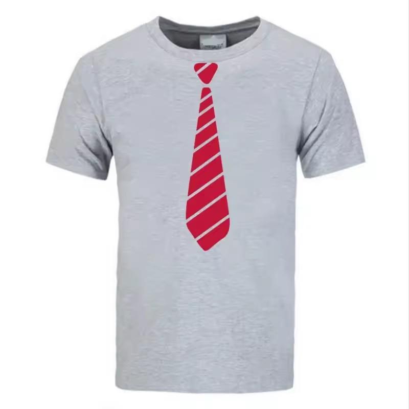 Summer Fun Tie Design Men's T-Shirt Novelty Fashion Hip Hop Short Sleeve Casual Comfortable 3D Printing Handsome Clothing